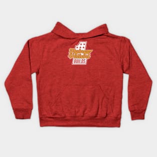 Flying Valiant Builds - (Stunt Style - White & Gold on Red) Kids Hoodie